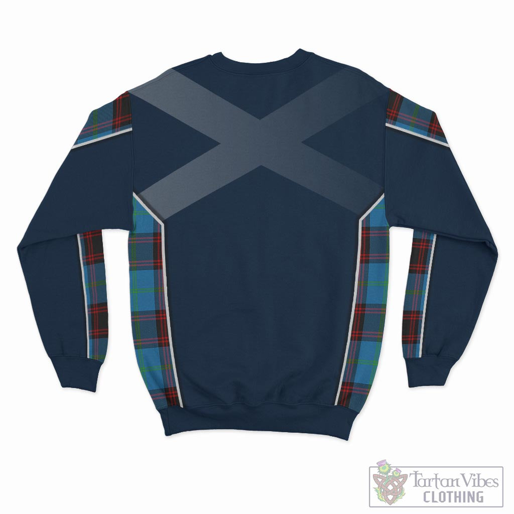 Wedderburn Tartan Sweatshirt with Family Crest and Scottish Thistle Vibes Sport Style - Tartan Vibes Clothing