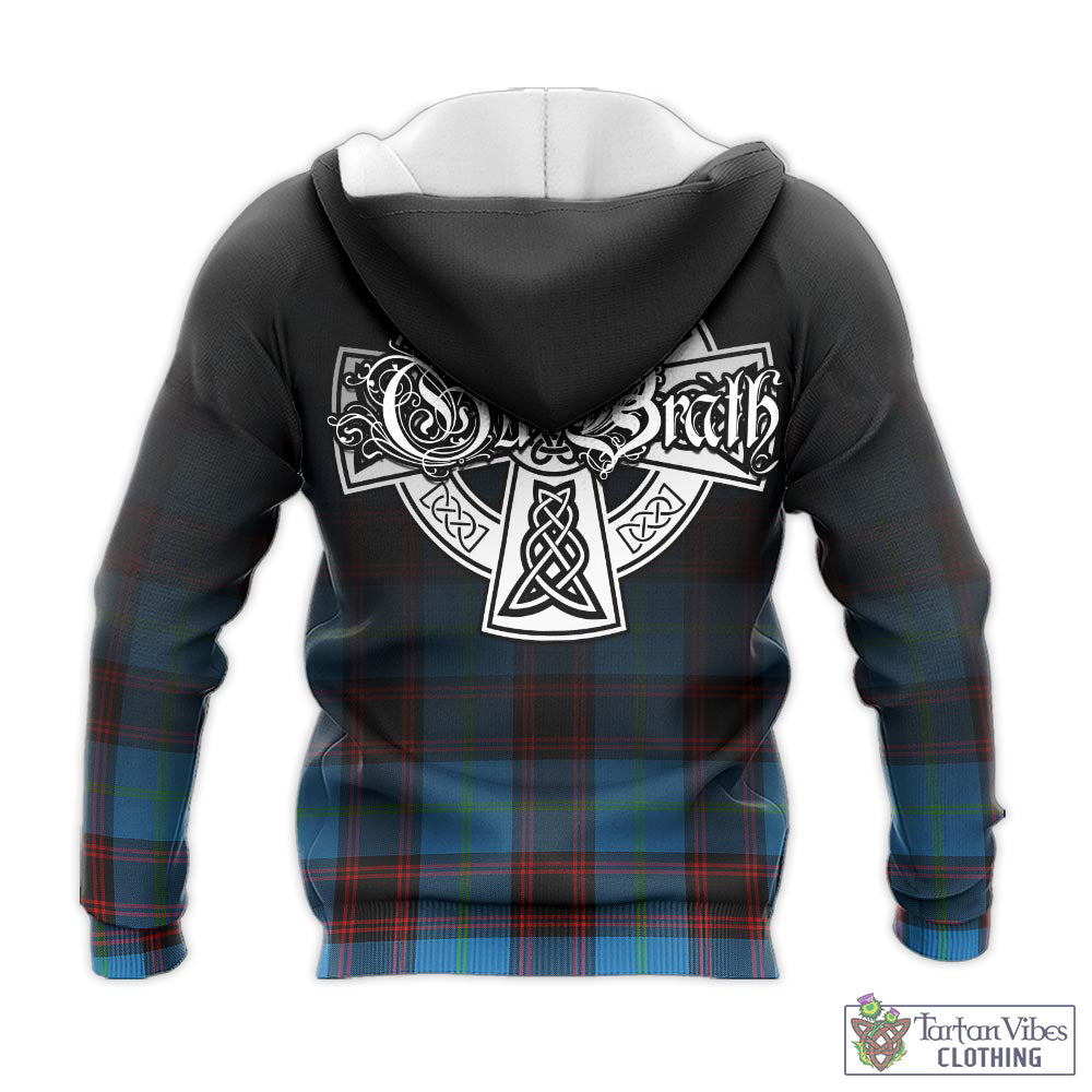 Wedderburn Tartan Knitted Hoodie Featuring Alba Gu Brath Family Crest Celtic Inspired - Tartan Vibes Clothing