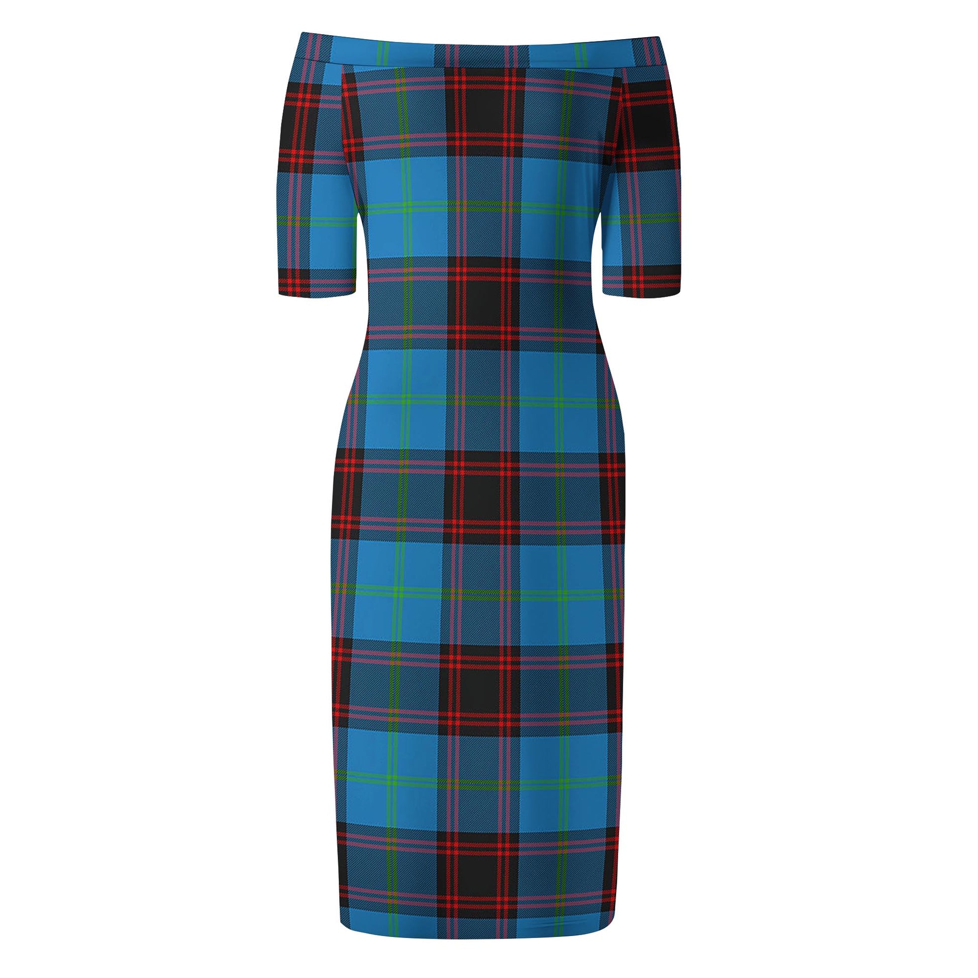 Wedderburn Tartan Off Shoulder Lady Dress - Tartan Vibes Clothing