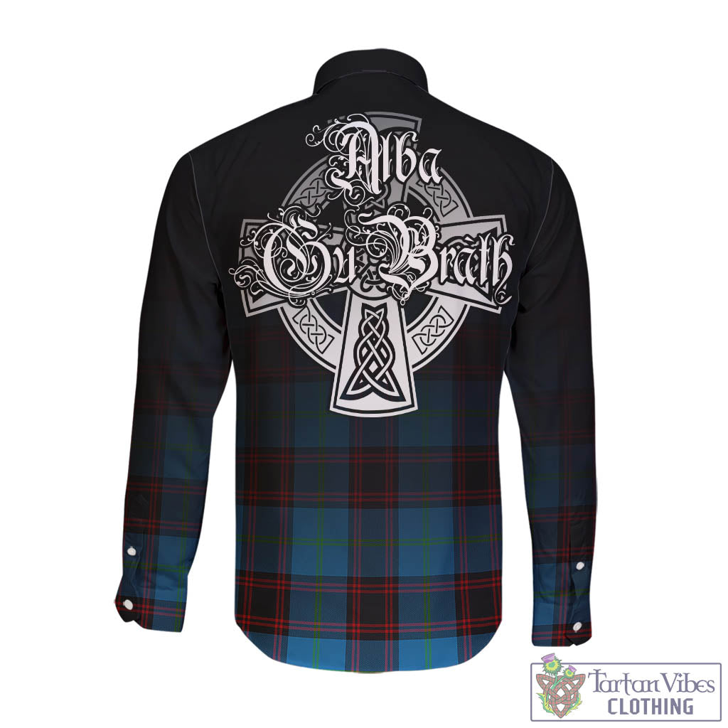Wedderburn Tartan Long Sleeve Button Up Featuring Alba Gu Brath Family Crest Celtic Inspired - Tartan Vibes Clothing