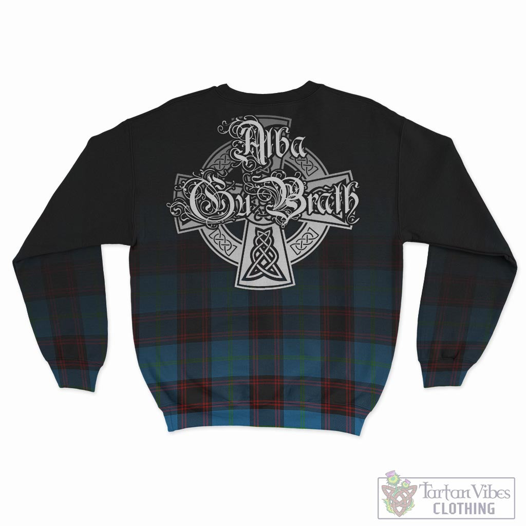 Wedderburn Tartan Sweatshirt Featuring Alba Gu Brath Family Crest Celtic Inspired - Tartan Vibes Clothing