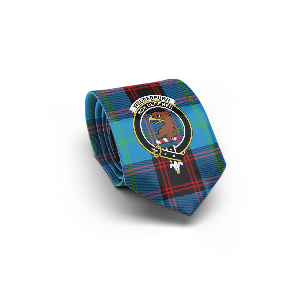 Wedderburn Tartan Classic Necktie with Family Crest - Tartan Vibes Clothing