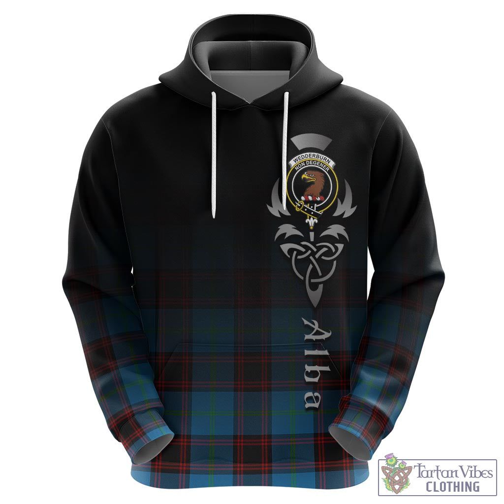 Wedderburn Tartan Hoodie Featuring Alba Gu Brath Family Crest Celtic Inspired - Tartan Vibes Clothing