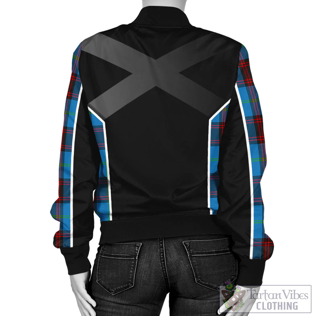 Wedderburn Tartan Bomber Jacket with Family Crest and Scottish Thistle Vibes Sport Style - Tartan Vibes Clothing