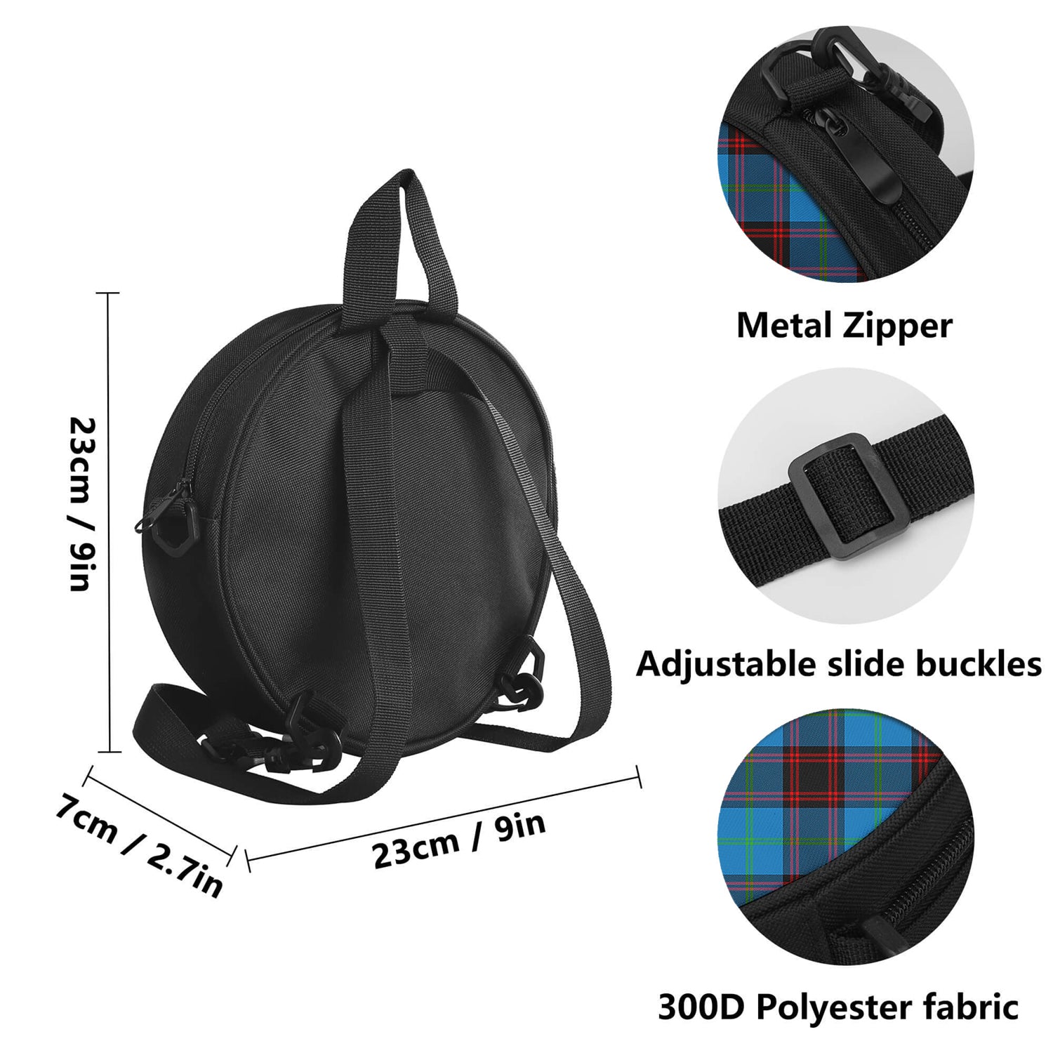 Wedderburn Tartan Round Satchel Bags - Tartan Vibes Clothing