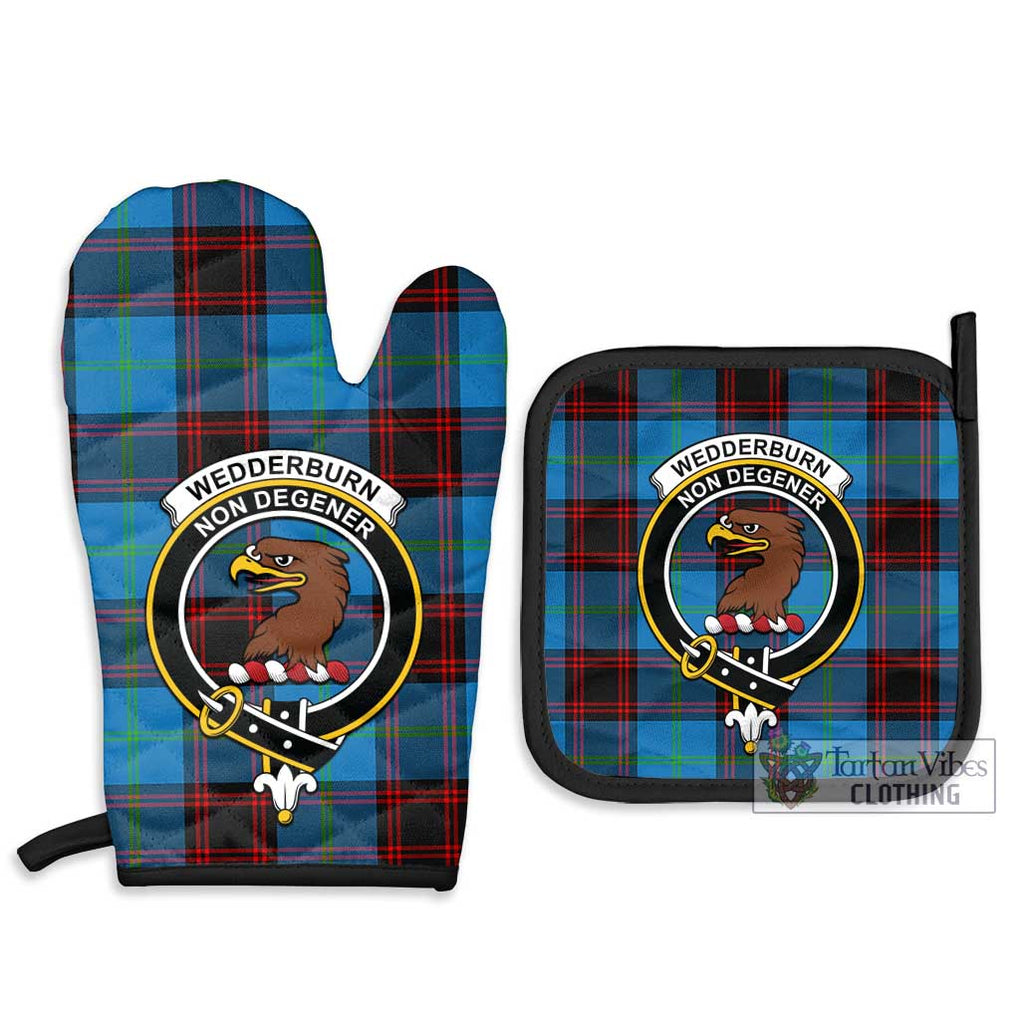 Wedderburn Tartan Combo Oven Mitt & Pot-Holder with Family Crest - Tartan Vibes Clothing