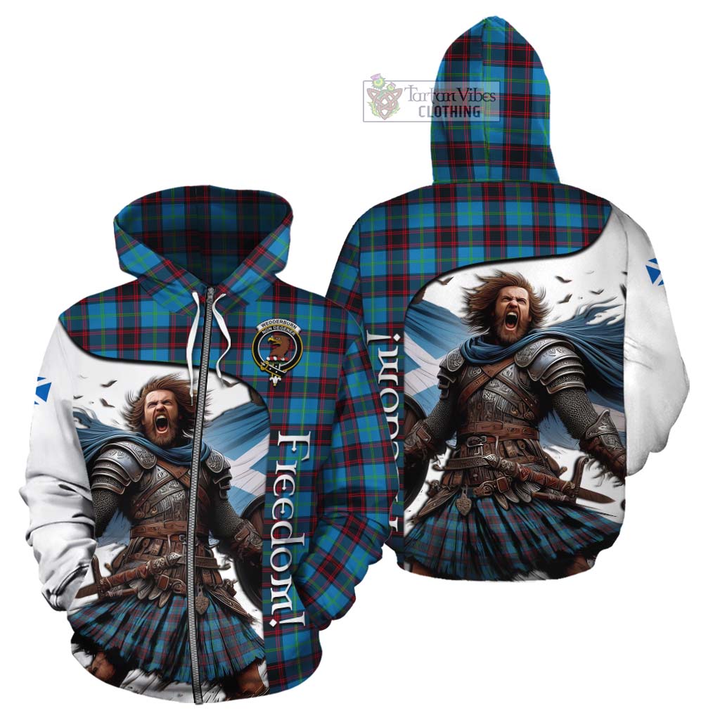 Tartan Vibes Clothing Wedderburn Crest Tartan Cotton Hoodie Inspired by the Freedom of Scottish Warrior