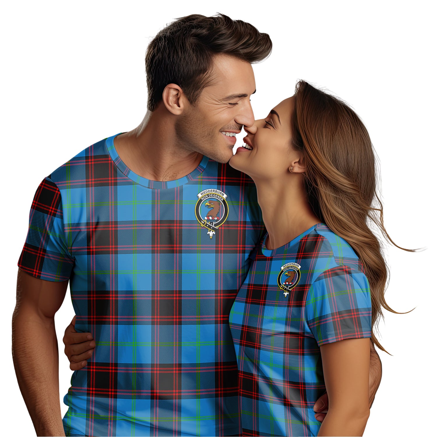 Wedderburn Tartan T-Shirt with Family Crest - Tartan Vibes Clothing
