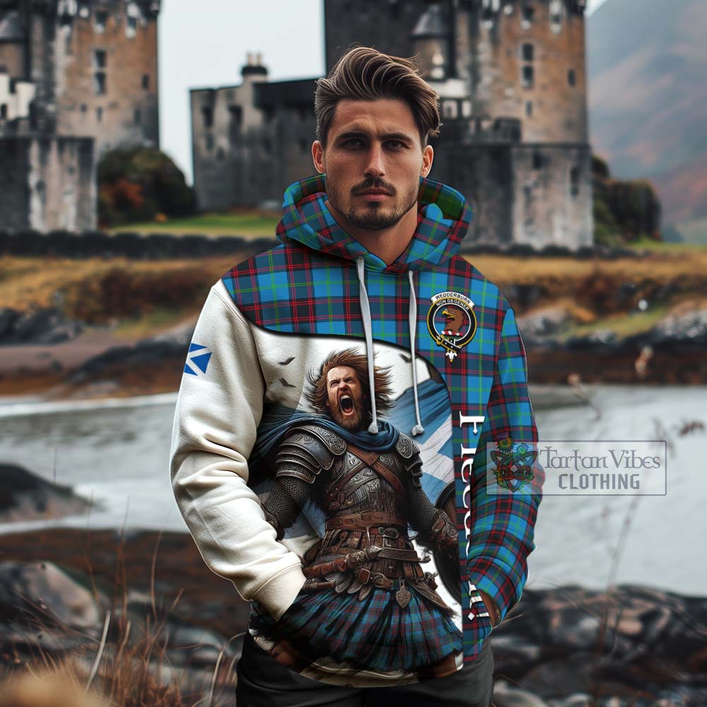 Tartan Vibes Clothing Wedderburn Crest Tartan Cotton Hoodie Inspired by the Freedom of Scottish Warrior