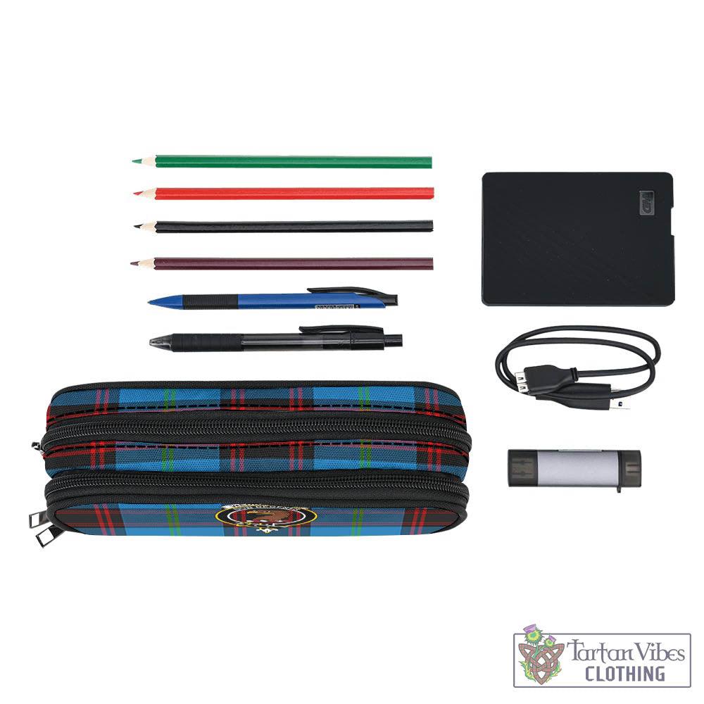 Wedderburn Tartan Pen and Pencil Case with Family Crest - Tartan Vibes Clothing