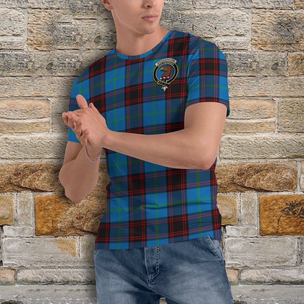 Wedderburn Tartan T-Shirt with Family Crest - Tartan Vibes Clothing