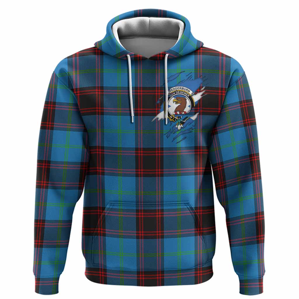 Wedderburn Clan Crest In Me Tartan Hoodie Scotland Flag Style