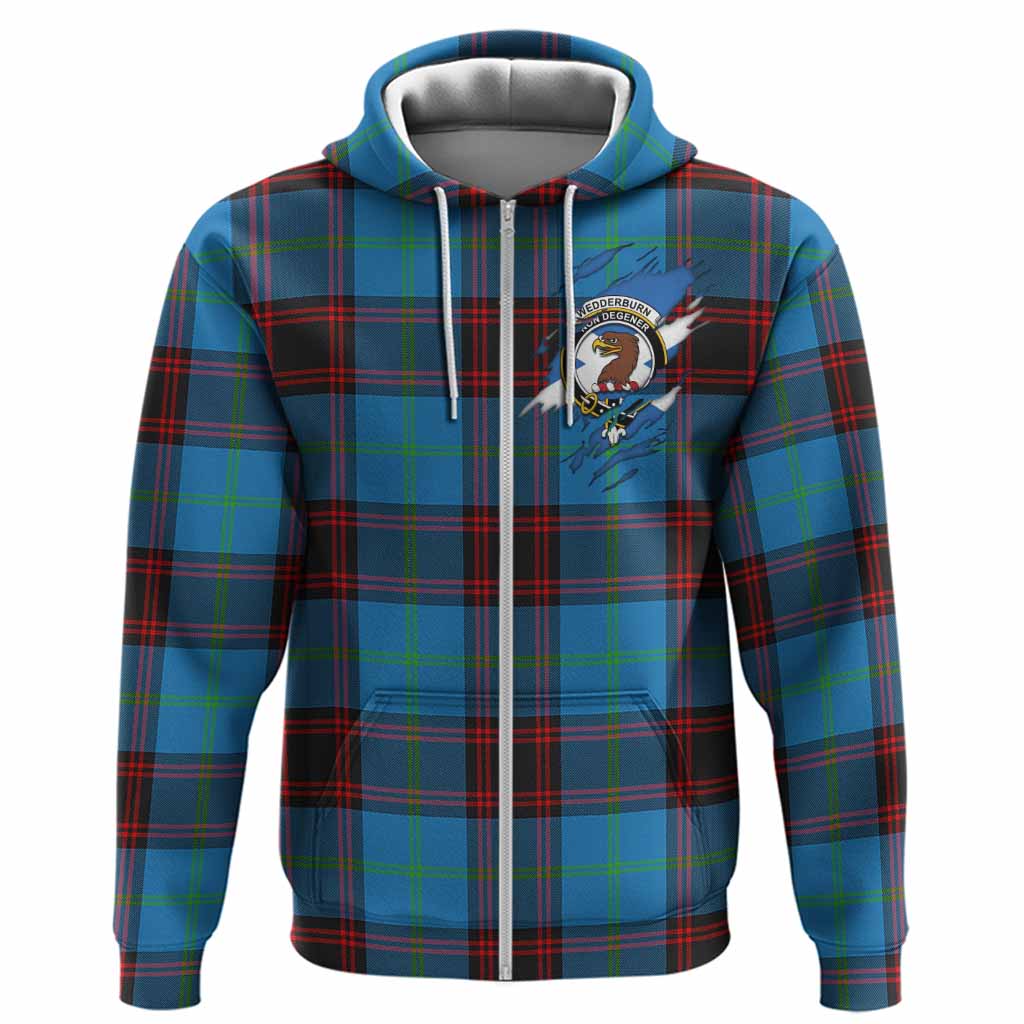 Wedderburn Clan Crest In Me Tartan Hoodie Scotland Flag Style