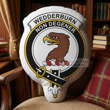 Wedderburn Clan Crest Shaped Throw Pillow, Scottish Clan Badge Decorative Pillow