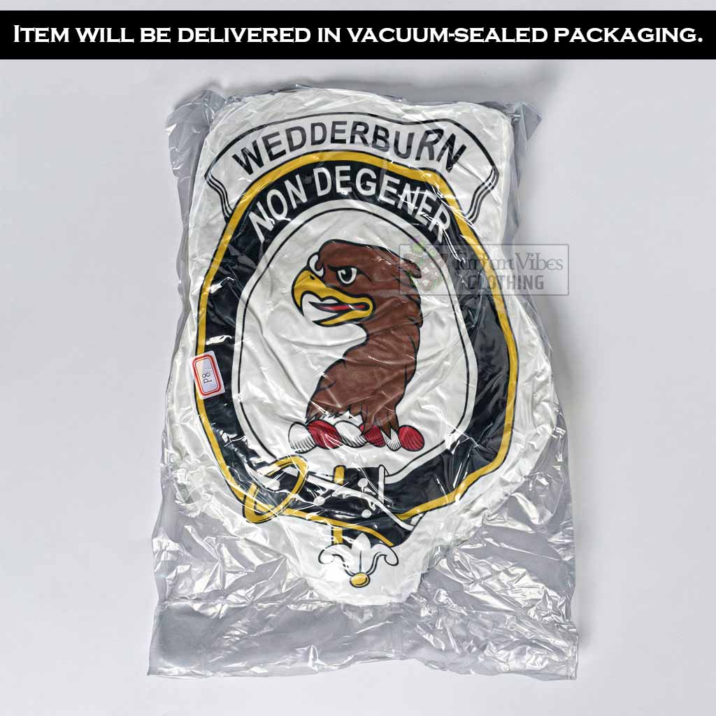 Wedderburn Clan Crest Shaped Throw Pillow, Scottish Clan Badge Decorative Pillow