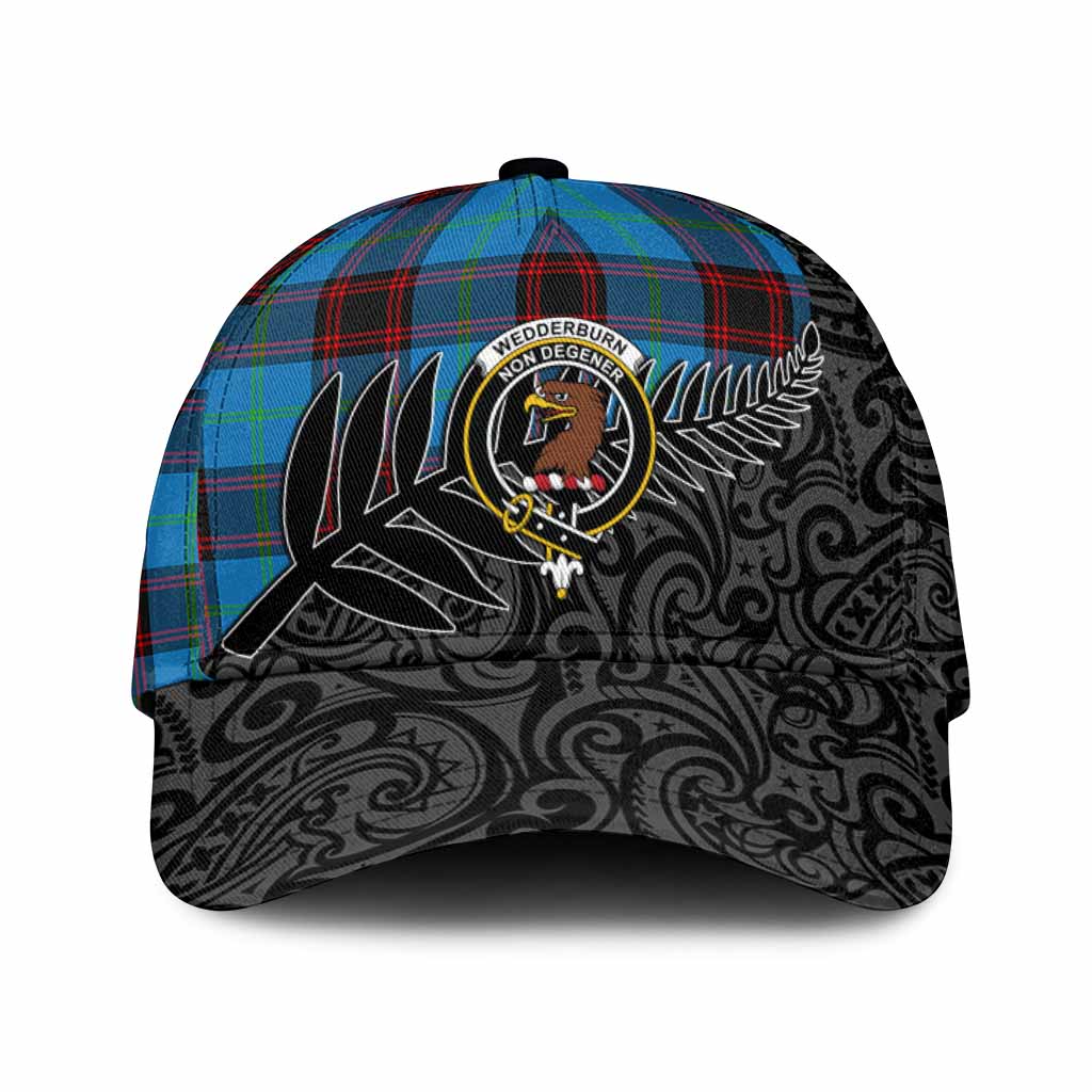 Wedderburn Crest Tartan Classic Cap with New Zealand Silver Fern Half Style