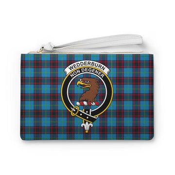 Tartan Vibes Clothing Wedderburn Family Crest Tartan Clutch Bag