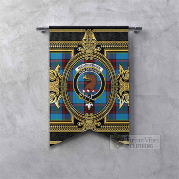 Wedderburn Scottish Tartan Crest Gonfalon Royal Stylized