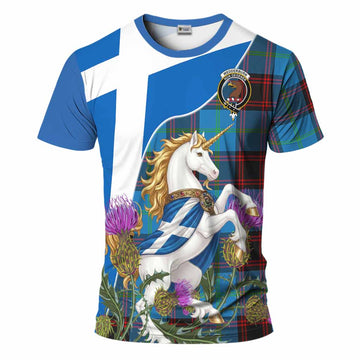 Wedderburn Scottish Tartan Crest Unicorn Heritage T-Shirt Kid's Shirt - Tartan Vibes Clothing