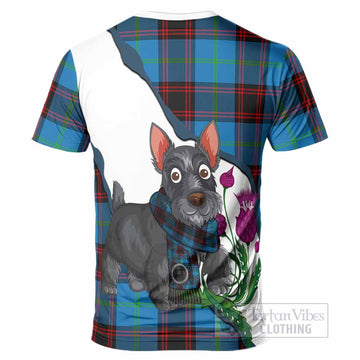 Wedderburn Scottish Terrier Tartan Crest T-Shirt Thistle Heritage Art
