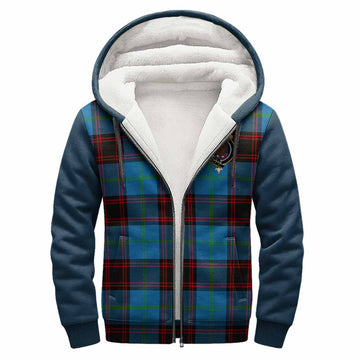 Wedderburn Tartan Accent Sherpa Hoodie with Family Crest