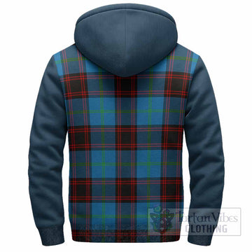 Wedderburn Tartan Accent Sherpa Hoodie with Family Crest