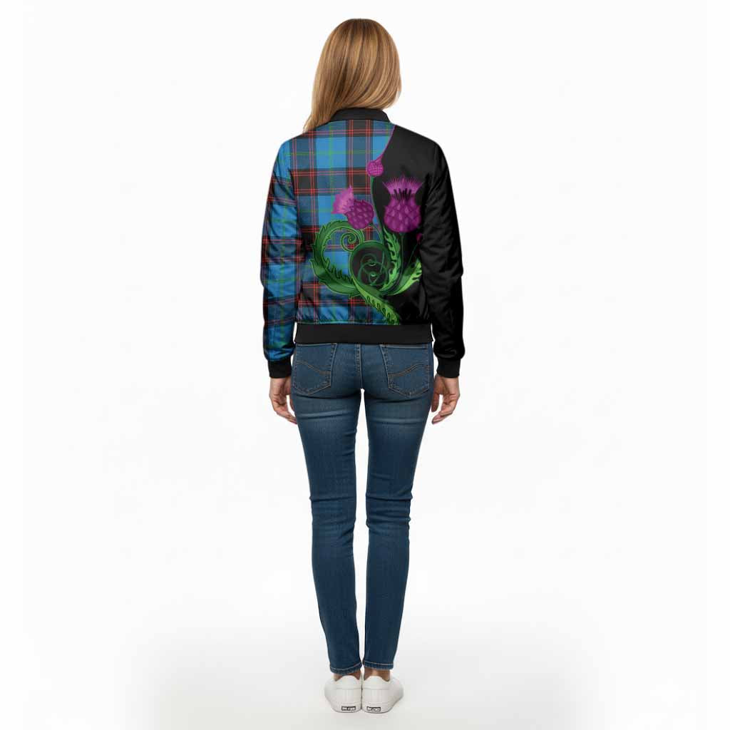 Wedderburn Tartan Bomber Jacket Traditional Scottish Thistle