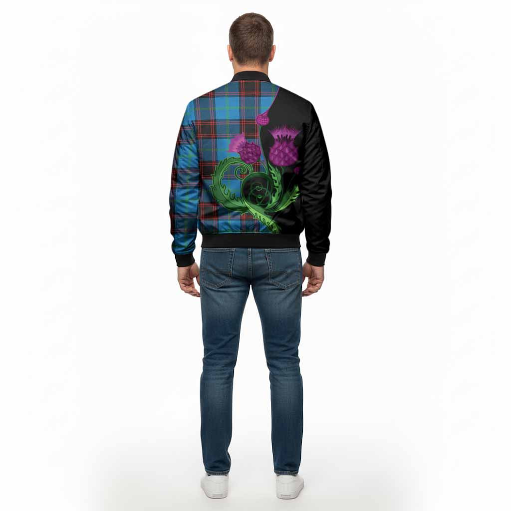 Wedderburn Tartan Bomber Jacket Traditional Scottish Thistle