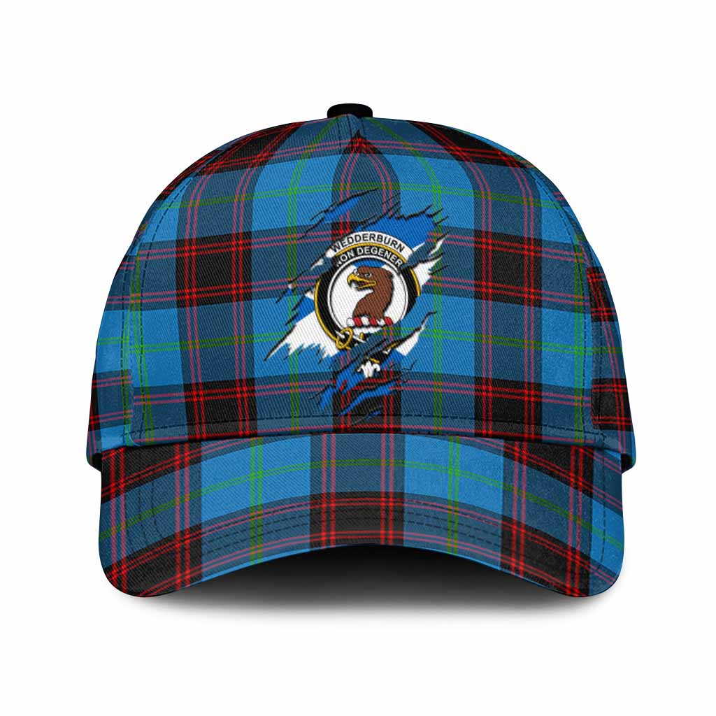 Wedderburn Tartan Classic Cap with Family Crest In Me Style