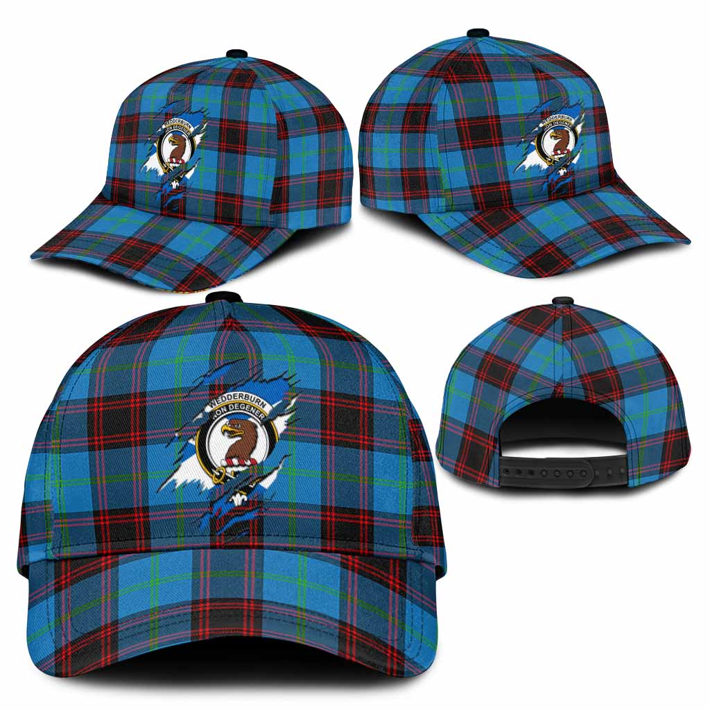 Wedderburn Tartan Classic Cap with Family Crest In Me Style
