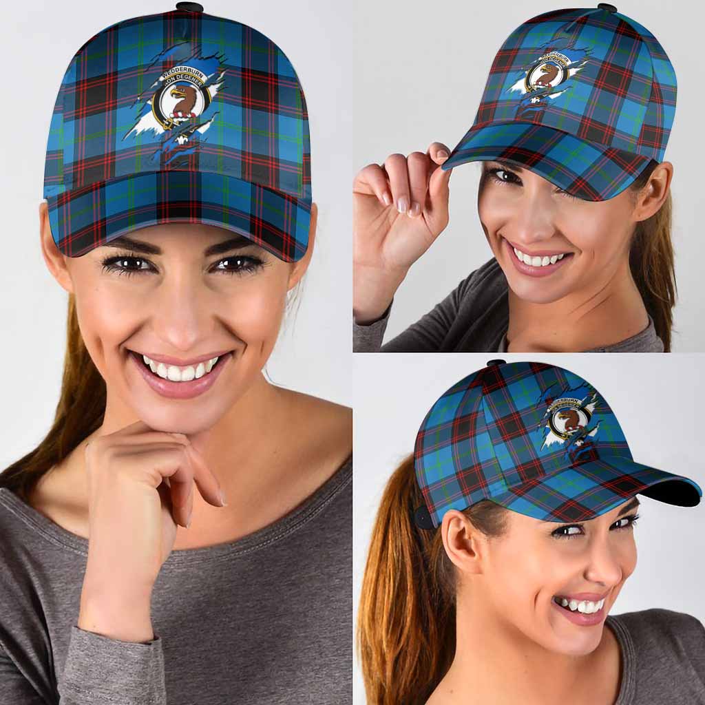 Wedderburn Tartan Classic Cap with Family Crest In Me Style