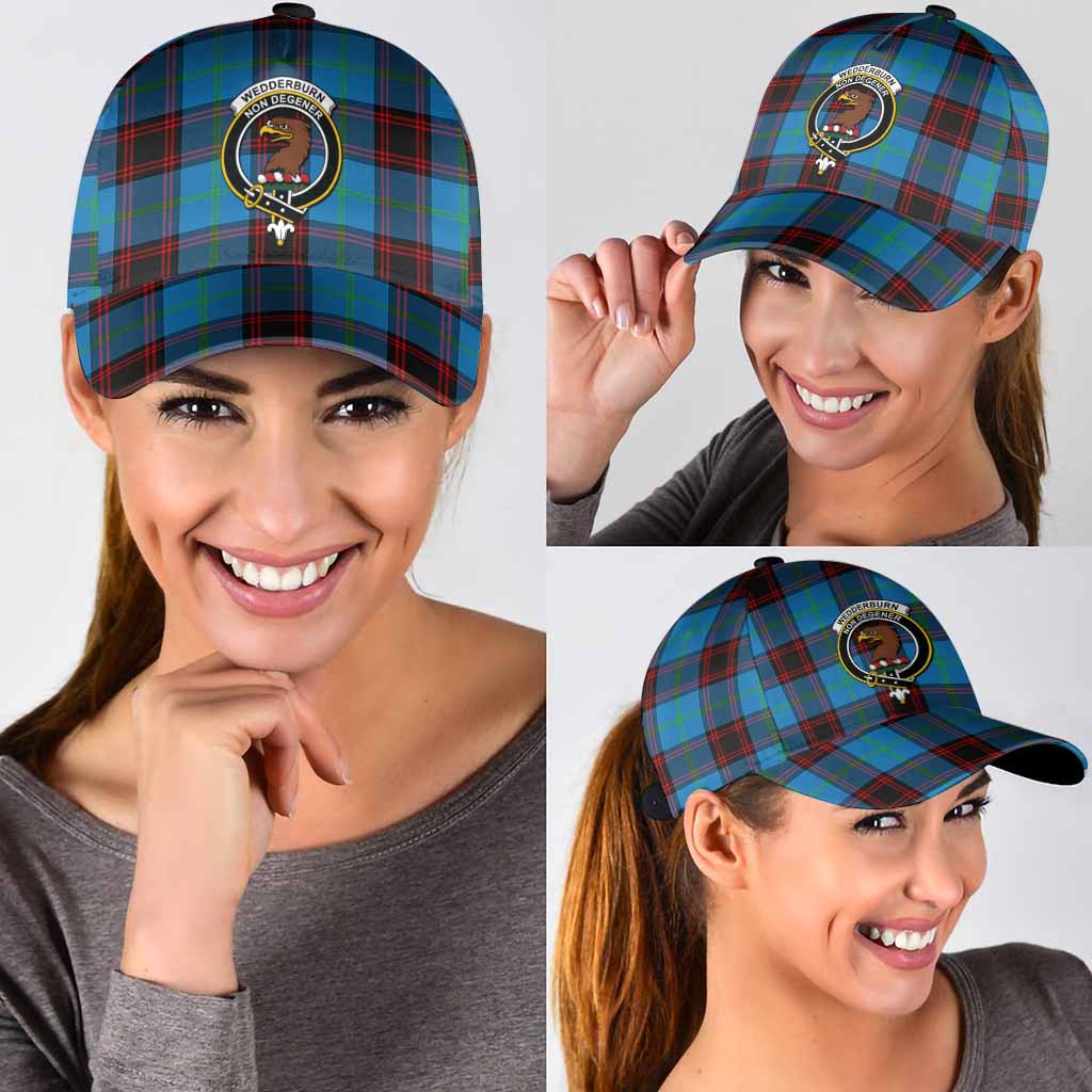 Wedderburn Tartan Classic Cap with Family Crest