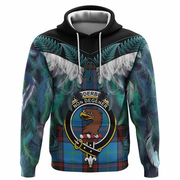 Wedderburn Tartan Crest Hoodie New Zealand Maori Korowai Cloak