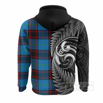 Wedderburn Tartan Crest Hoodie With New Zealand Silver Fern Maori Koru