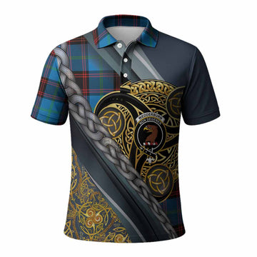 Wedderburn Tartan Crest Polo Shirt Scottish Triskele Celtic
