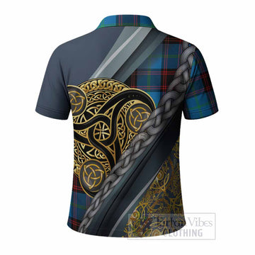 Wedderburn Tartan Crest Polo Shirt Scottish Triskele Celtic