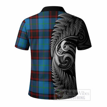 Wedderburn Tartan Crest Polo Shirt With New Zealand Silver Fern Maori Koru