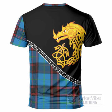 Wedderburn Tartan Crest T-Shirt Legendary Dragon Knot Half Style
