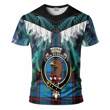 Wedderburn Tartan Crest T-Shirt New Zealand Maori Korowai Cloak