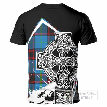 Wedderburn Tartan Crest T-Shirt Scottish Celtic Cross Heritage