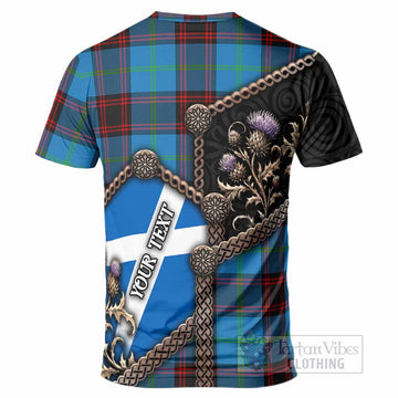 Wedderburn Tartan Crest T-Shirt Scottish Thistle Loch Ness Monster