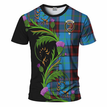 Wedderburn Tartan Crest T-Shirt Scottish Thistle Pride Heritage Art