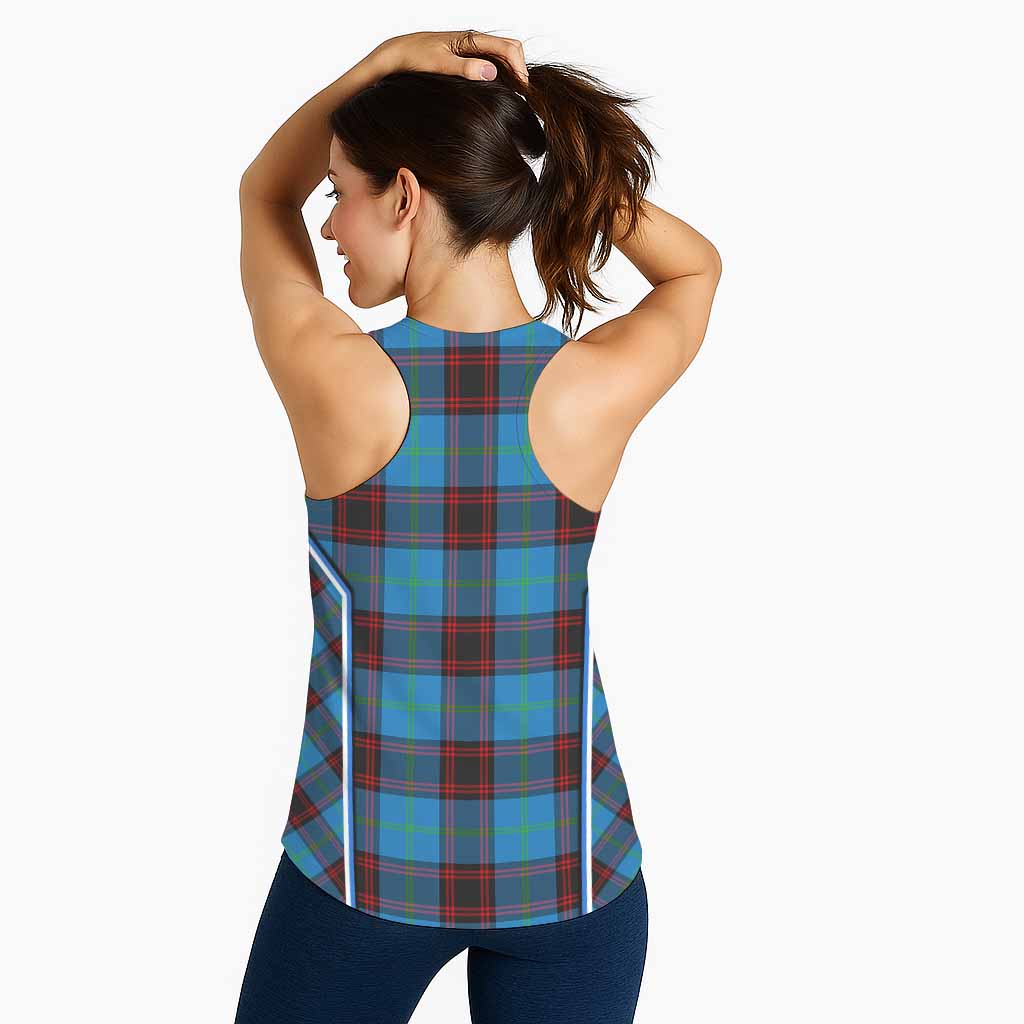 Wedderburn Tartan Crest Women Racerback Tanks Scotland Coat of Arm Flag Style - Tartan Vibes Clothing