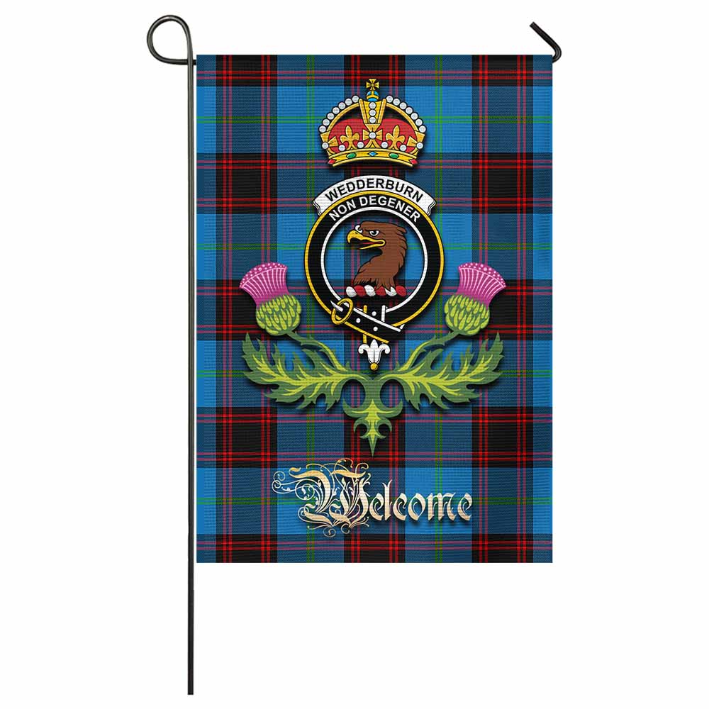 Wedderburn Tartan Family Crest Garden Flag Royal Thistle Welcome Style - Tartan Vibes Clothing