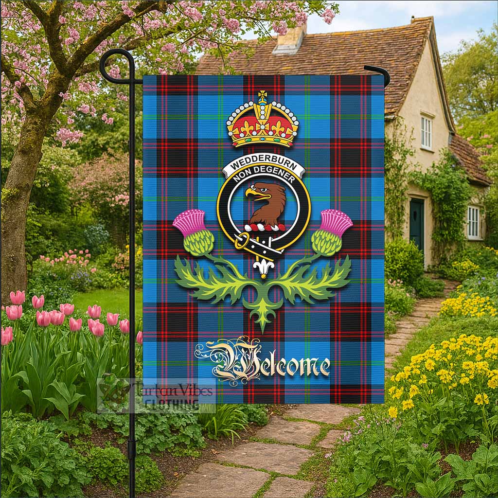 Wedderburn Tartan Family Crest Garden Flag Royal Thistle Welcome Style - Tartan Vibes Clothing