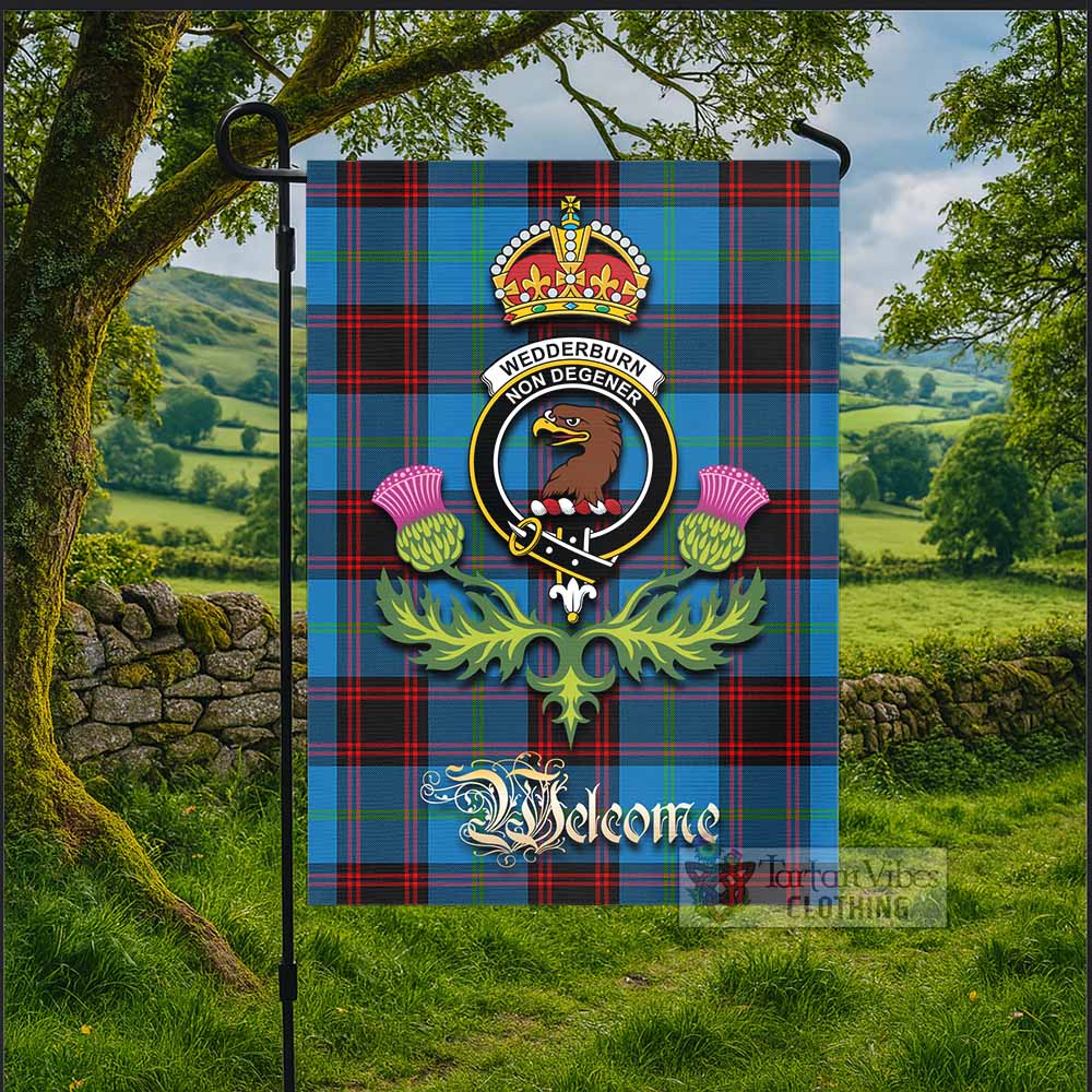 Wedderburn Tartan Family Crest Garden Flag Royal Thistle Welcome Style - Tartan Vibes Clothing