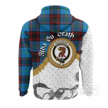 Wedderburn Tartan Family Crest Hoodie Scottish Highland Warrior Celtic Knot Thistle