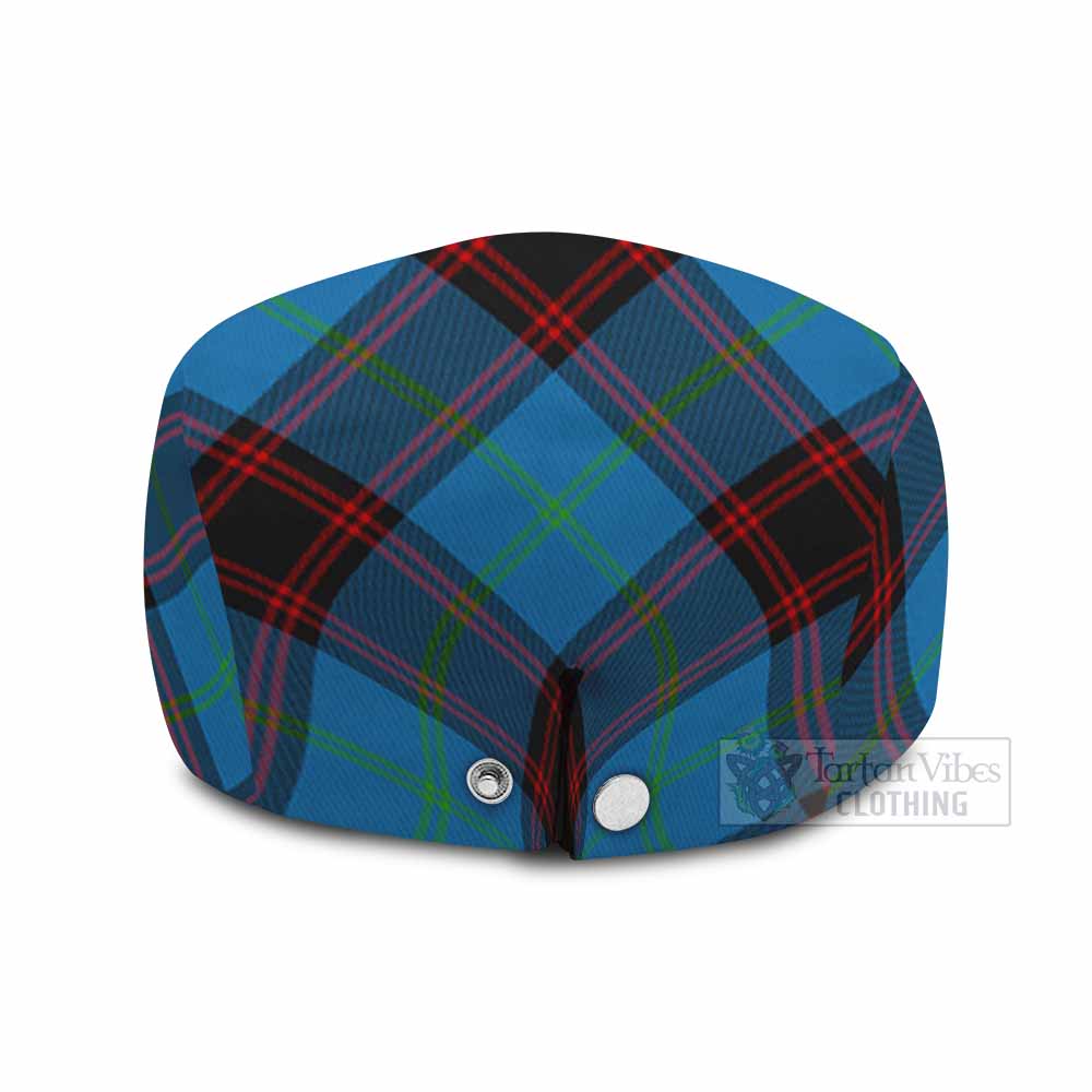 Wedderburn Tartan Flat Cap, Jeff Cap Cross Style with Family Crest - Tartan Vibes Clothing