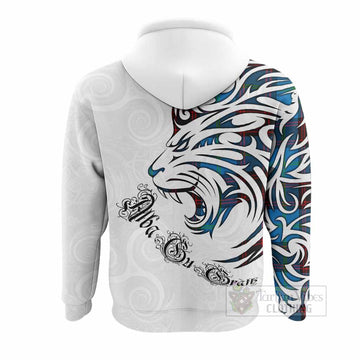 Wedderburn Tartan Lion Roar Hoodie Alba Gu Brath with Celtic Motifs