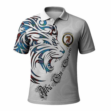 Wedderburn Tartan Lion Roar Polo Shirt Alba Gu Brath with Celtic Motifs